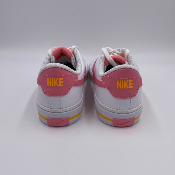 Nike Court Legacy White / Pink / Orange Womens Shoes - Picture 4 of 8